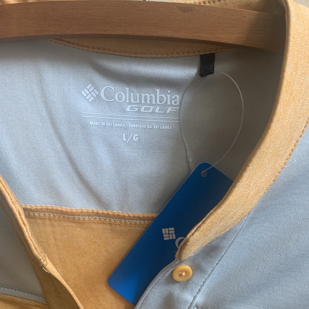 Columbia Golf Womens Large  Omni-Wick Adventure Shirt V-Neck Orange Stretch NWT - Picture 6 of 14